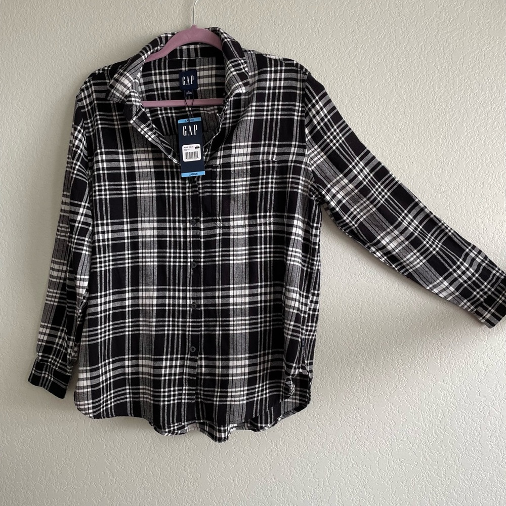 GAP Black & White Super modern Flannel Shirt